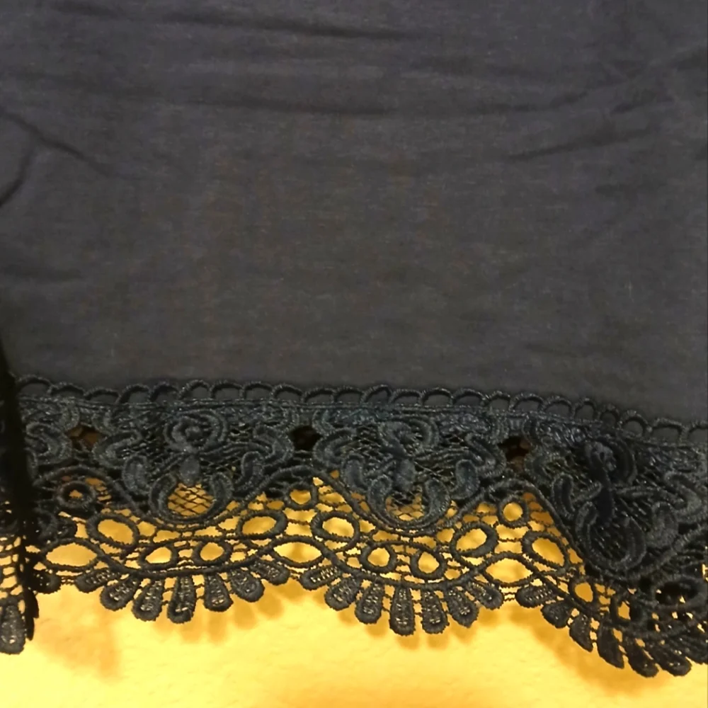 Attitudes by Renee Blue Embellished Relaxed Tee - Picture 3 of 6